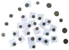 Ancient coins in lots - Roman coinage Roman coinage - A mixed lot of Roman Alexandrian coinage: 4 x AE35 (Hemidrachm, of Ant. Pius (2x), Marcus Aurelius and Hadrianus), 7 x Bi. Tetradrachm (mostly 1st