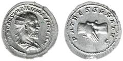 Roman Imperial Coinage Pupienus (238) - AR Antoninianus (Rome 238, 4.02 g) - IMP CAES PVPIEN MAXIMVS AVG, radiate, draped and cuirassed bust right / PATRES SENATVS, clasped right hands (RIC 11b, BMCRE