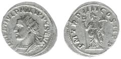 Roman Imperial Coinage Philippus I Arabs (244-249) - AR Antoninianus (Antioch AD 247, 4,13 g) - IMP M IVL PHILIPPVS AVG, radiate, draped and cuirassed bust left / PM TRP IIII COS II PP, Felicitas stan