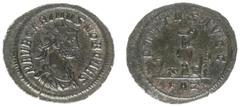 Roman Imperial Coinage Carinus (283-284) - BI Antoninianus (Rome AD 282, 3,98 g) - M AVR CARINVS NOB CAES, radiate, draped and cuirassed bust right / PIETAS AVG, pontifical implements: lituus, knife, 