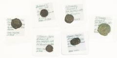 Lots World Coins (boxes) Arabian Empires - Lot of 6 Ottoman Empire copper Mangirs a.w. AH836 Bursa (A-1303), AH875 (A-1309), AH865 Tire (A-1309), AH1184 Van (ZENO99625) - description of all coins in l