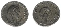 Roman Imperial Coinage Mariniana (Wife of Valerianus I) - BI Antoninianus (Rome AD 253-54, 3.21 g) - DIVAE MARINIANAE, veiled and draped bust right, crescent behind shoulders / CONSECRATIO, peacock st