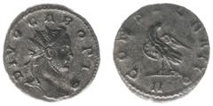 Roman Imperial Coinage Carus (282-283) - BI Antoninianus (Lugdunum AD 284-85, 3.86 g) - DIVO CARO PIO, radiate bust of Carus / CONSECRATIO, eagle with open wings, officina mark II in exergue (RIC 29) 