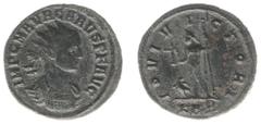 Roman Imperial Coinage Carus (282-283) - BI Antoninianus (Rome AD 282, 3.23 g) - IMP C M AVR CARVS P F AVG, radiate and cuirassed bust right / IOVI VICTORI, Jupiter standing, holding Victory and scept