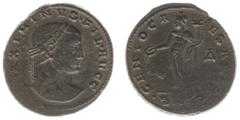 Roman Imperial Coinage Maximinus Daia (305-313) - BI Follis, Maximinus II Daia as Filius Augustorum (Thessalonica AD 309-09, 7.83 g) - MAXIMINVS FIL AVGG, laureate head right / GENIO CAESARIS, Genius 