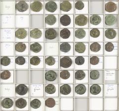 Ancient coins in lots / Roman coinage An interesting lot Roman provincial bronzes: appr. 20 pieces PROVINCIA DACIA-type of Philippus I, Traianus Decius, Etruscilla, Hostilianus, Volusianus, Aemilianus