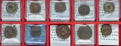 Ancient coins in lots / Roman coinage A lot with Roman Tetradrachms of Egypt, Alexandria: 2 x Diocletianus, 2 x Maximianus, Probus, Aurelianus, Philippus I, Carinus, Severus Alexander and Commodus - i