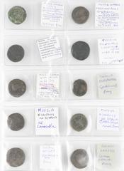 Ancient coins in lots / Roman coinage A lot Roman Greek bronze coinage: Gordianus III and Tranquillina (Tomis), Elagabalus and Julia Maesa (Marcianapolis), 4 x Caracalla (Hadrianapolis, Philippopolis 