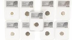 Lots World Coins (boxes) France - Lot with 9 old French coins, all in NGC slabs graded Authentic: 2x Besancon Denier nd. (1200-1300), Bourgogne Eudes III (1193-1218) Denier nd., 2x Deols William I (12