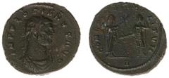 Roman Imperial Coinage Florianus (276) - BI Antoninianus (Cyzicus AD 276, 4.40 g) – IMP FLORIANVS AVG, radiate, draped and cuirassed bust right / CONCORDIA MILITVM, Victory standing, holding wreath in
