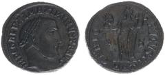 Roman Imperial Coinage Maximinus Daia (305-313) - BI Follis (Antioch AD 311-12, 4.51 g) – IMP C GAL VAL MAXIMINVS P F AVG, laureate bust right / GENIO AVGVSTI, Genius standing, wearing modius, holding