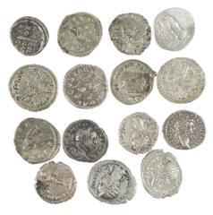 Ancient coins in lots - Roman coinage Ancient coins in lots - Roman coinage - A nice collection of Roman silver Denarii: Sept. Severus (3, including elephant), Elegabalus, Julia Maesa, Severus Alexand