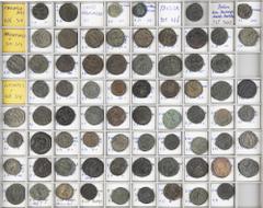 Ancient coins in lots - Roman coinage Ancient coins in lots - Roman coinage - A nice lot Roman Folles around AD 300: Maximianus (4), Fausta (1), Theodora (1), Maximinus II (18) and Licinius I (48), so