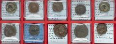 Ancient coins in lots - Roman coinage Ancient coins in lots - Roman coinage - A lot with Roman Tetradrachms of Egypt, Alexandria: 2 x Diocletianus, 2 x Maximianus, Probus, Aurelianus, Philippus I, Car