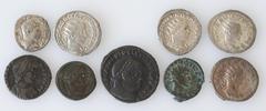 Ancient coins in lots - Roman coinage Ancient coins in lots - Roman coinage - Interesting lot 9 Roman Coins: 1x Denarius - Elagabalus; 5x Antoniniani - Gordianus III - Philippus I Arabs - Philippus II