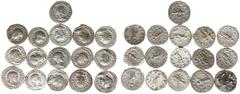 Ancient coins in lots - Roman coinage Ancient coins in lots - Roman coinage - A lot with Roman Antoniniani: Gordianus III (13), Philippus I Arabs and Traianus Decius - in total 15 coins in avg. VF, pl