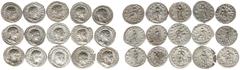 Ancient coins in lots - Roman coinage Ancient coins in lots - Roman coinage - A lot with Roman Antoniniani: Gordianus III (14) and Philippus I Arabs (1) - in total 15 coins in avg. a.VF