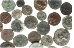 Ancient coins in lots - Roman coinage Ancient coins in lots - Roman coinage - A small collection Roman coins: 5 Sestertii (Vespasianus, Commodus, Sev. Alexander, Gordianus III, Faustina Minor), 6 Asse