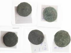 Ancient coins in lots - Roman coinage Ancient coins in lots - Roman coinage - A lot with bronzes struck in Viminacium: Gordianus III (2), Philippus i Arabs (2) and Trebonianus Gallus - in total 5 piec