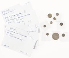 Lots World Coins (boxes) Germany - Lot with some medieval coins: Pfennig of Regensburg, Johann von Bayern (1384-1409) and Albrecht (1349-1404), Pfennig Augburg Peter von Schaumburg (1424-69), Johann C