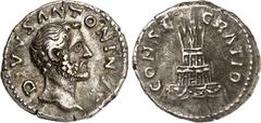 RÖMER RÖMISCHES KAISERREICH. Divus Pius z.Z. Marcus Aurelius 161. Denar 3,06g. Büste mit Paludamentum n.r. DIVVS ANTONINVS / CONSECRATIO 4-stufiger Rogus mit Quadriga. RIC 438, BMC 60, C. 164. \i.