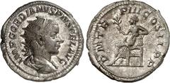 RÖMER RÖMISCHES KAISERREICH. GORDIANUS III. Augustus 238-244. Antoninian (241) 5,18g. Paludamentbüste m. Strahlenkrone n.r. IMP GORDIANVS PIVS FEL AVG / P M TR P III COS II P P Apollo thront n.l. RIC 