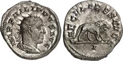 RÖMER RÖMISCHES KAISERREICH. PHILIPPUS I. Arabs 244-249. Antoninian (248) 4,22g, 1. Off. Paludamentbüste m. Strkr. n.r. IMP PHILIPPVS AVG / SAECVLARES AVGG Löwe schreitet n.r.; unten I. RIC 12, C. 173