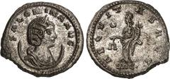 RÖMER RÖMISCHES KAISERREICH. Salonina, Gemahlin des Gallienus 253-268. Bi-Antoninian (268) 4,71g, Antiochia. Drapierte Büste mit Diadem auf Mondsichel n.r. SALONINA AVG / AEQVITAS AVG Aequitas steht n