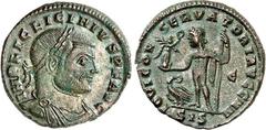 RÖMER RÖMISCHES KAISERREICH. LICINIUS I. 308-324. Bi-Follis 21mm (313) 3,47g, Siscia, 5. Off. Gepanzerte Büste m. Lorbeerkranz n.r. IMP LIC LICINIVS P F AVG / IOVI CON-SERVAT-ORI AVGG NN Iupiter steht