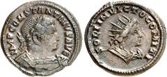 RÖMER RÖMISCHES KAISERREICH. CONSTANTINUS I. der Große, Augustus 306(310)-337. AE-Follis 24mm (310/313) 4,34g, Trier. Büste mit Panzer und Lorbeerkranz n.r. IMP CONSTANTINVS AVG / SOLI INVICTO COMITI 