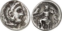 GRIECHEN MAKEDONIEN. KÖNIGREICH. Philippos III. Arrhidaios 323-317 v. Chr. Drachme (320/316 v.Chr.) 4,20g, MAGNESIA. Kopf des jungen Herakles im Löwenfell n. r. / FILIPPOU Zeus thront n. l., unter dem