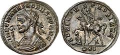 RÖMER RÖMISCHES KAISERREICH. PROBUS 276-282. Bi-Antoninian (277) 4,01g, Siscia, 4. Off. Konsularbüste m. Strahlenkrone n.l. IMP C M AVR PROBVS P F AVG / ADVENTVS PROBI AVG Probus reitet grüßend n.l.; 