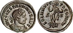 RÖMER RÖMISCHES KAISERREICH. CONSTANTINUS I. der Große, Augustus 306(310)-337. AE-Follis 21mm (313/314) 3,29g, London. Panzerbüste m. Lorbeerkranz n.r. IMP CONSTANTINVS AVG / SOLI INVIC-TO COMITI Sol 