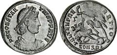 RÖMER RÖMISCHES KAISERREICH. CONSTANTIUS II. Augustus 337-361. AE-Maiorina 23mm (350/351) 5,33g, Konstantinopel, 9. Off. Paludamentbüste m. Perlendiadem n.r. D N CONSTAN-TIVS P F AVG / FEL TEMP R-EPAR
