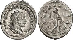 RÖMER RÖMISCHES KAISERREICH. GORDIANUS III. Augustus 238-244. Antoninian (244) 4,24g. Paludamentbüste m. Strkr. n.r. IMP GORDIANVS PIVS FEL AVG / SECVR-IT PERP Securitas steht n.l., hält langes Zepter