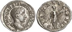 RÖMER RÖMISCHES KAISERREICH. GORDIANUS III. Augustus 238-244. Denar (Ende 239/240) 2,65g. Paludamentbüste m. Lkr. n.r. IMP GORDIANVS PIVS FEL AVG / DIANA LVCIFERA Diana lucifera steht n.r., hält brenn