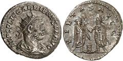 RÖMER RÖMISCHES KAISERREICH. GALLIENUS z.Z. Valerianus I. 253-260. Bi-Antoninian (256/260) 4,06g, Samosata. Paludamentbüste m. Strkr. n.r. IMP C P LIC GALLIENVS P F AVG / PIETAS AVGG Valerian und Gall