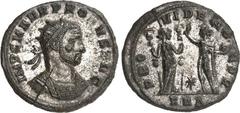RÖMER RÖMISCHES KAISERREICH. PROBUS 276-282. AE-Antoninian (276) 3,52g, Serdica, 1. Offizin. Drapierte Panzerbüste mit Strahlenkrone n.r. IMP C M AVR PROBVS P F AVG / PRO-VIDEN D-EOR Fides Militum, mi
