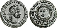 RÖMER RÖMISCHES KAISERREICH. CONSTANTINUS I. der Große, Augustus 306(310)-337. AE-Follis 18mm (321/324) 2,50g, Siscia, 1. Off. Kopf m. Lkr. n.r. CONSTAN-TINVS AVG / D N CONSTANTINI MAX AVG um Kranz mi