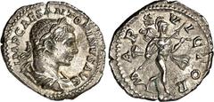 RÖMER RÖMISCHES KAISERREICH. ELAGABALUS 218-222. Denar (219/220) 2,52g. Palliumbüste mit Lorbeerkranz n.r. IMP CAES ANTONINVS AVG / MARS - VICTOR Mars victor schreitet n.r. RIC 121, BMC 112-113, C. 10