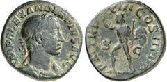 RÖMER RÖMISCHES KAISERREICH. SEVERUS ALEXANDER 222-235. AE-Sesterz (234) 20,88g. Paludamentbüste m. Lkr. n.r. IMP ALEXANDER PIVS AVG / P M TR P - XIII COS III P P - S - C Sol schreitet n.l. RIC 538, B