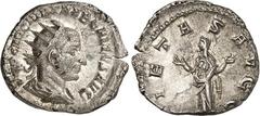 RÖMER RÖMISCHES KAISERREICH. TREBONIANUS GALLUS 251-253. Antoninian 3,11g, Rom. Paludamentbüste m. Strkr. n.r. IMP CAE C VIB TREB GALLVS AVG / PIETAS AVGG Pietas steht betend n.l. RIC 41, C. 84. . gut