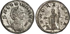 RÖMER RÖMISCHES KAISERREICH. Salonina, Gemahlin des Gallienus 253-268. Antoninian (253/260) 3,93g, Rom. Pallabüste m. Diadem auf Mondsichel n.r. SALONI-NA AVG / IVNO REGINA Iuno regina steht n.l., häl