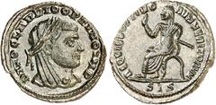 RÖMER RÖMISCHES KAISERREICH. Divus Claudius II. z.Z. Constantinus I. 317-318. AE-Halbfollis 16mm 1,33g, Siscia. Verschleierter Kopf des Claudius n. r. DIVO CLAVDIO OPTIMO IMP / REQVIES OPTIMORVM MERIT