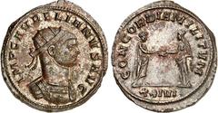RÖMER RÖMISCHES KAISERREICH. AURELIANUS 270-275. Bi-Antoninian (274) 3,62g, Siscia, 6. Panzerbüste mit Strahlenkrone n. r. IMP C AVRELIA NVS AVG / CONCOR DIA MILITVM Concordia und Kaiser reichen sich 