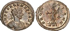 RÖMER RÖMISCHES KAISERREICH. PROBUS 276-282. Bi-Antoninian (280) 24/22mm 3,97g, Siscia. Büste mit Panzer und Strahlenkrone n.r. IMP PROBVS AVG / PROVIDENT AVG Providentia steht mit Sceptrum und Globus