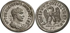 Philippus I. Arabs 244-249. Tetradrachmon (249) 13,01g. Paludamentbüste m. Lkr. n.r. AYTOK K M IOYLI FILIPPOC CEB / DHMAPX EXOYCIAC YPATO D - ANTIOXIA - S C Adler steht n.l. Prieur 438.