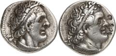 Sammlungen und Lots GRIECHEN ÄGYPTEN. 40 Stücke: Königsgeld der Ptolemäer, Ptolemaios I. ( Tetradrachmen, 4 Br), Ptolem. II. (2 Tetradr., 8 Br), Ptolem. III. (6Br), Ptolem. IV. (4 Br), Ptolem. V. (4 B