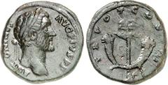 RÖMER RÖMISCHES KAISERREICH. ANTONINUS PIUS Augustus 138-161. AE-As (140/144) 12,57g. Belorbeerter Kopf n.r. ANTONINVS - AVG PIVS P P / TR POT - COS III - S - C Geflügelter Caduceus zwischen 2 gekreuz
