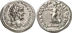 RÖMER RÖMISCHES KAISERREICH. SEPTIMIUS SEVERUS 193-211. Denar (198) 3,47g, Laodicea. Kopf m. Lkr. n.r. L SEPT SEVERVS PER - AVG P M IMP XI / PAR AR A-D TR P VI - COS II P P Victoria schreitet n.l., hä